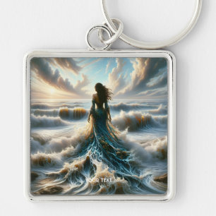 Porte-clés Imaginaire mignonne fille d'onde de mer