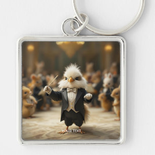 Porte-clés Imaginaire Mignonne Oiseau Conduit Orchestre