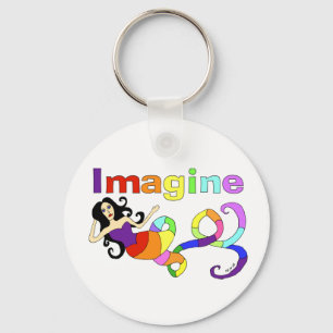 Porte-clés Imaginez la sirène d'arc-en-ciel
