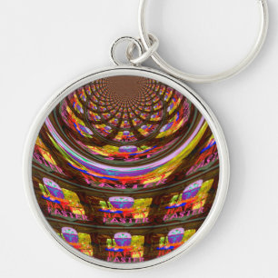 Porte-clés Impression d'art de kaléidoscope de Pâques psychéd