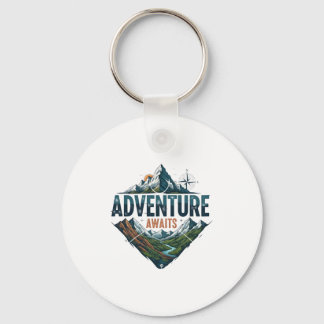 Porte-clés Impression d'art de l'aventure majestueuse de mont