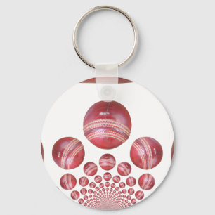 Porte-clés Impression de la balle de cricket de Sports Lover