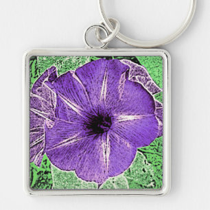 Porte-clés Impression de Morning Glory - violet doux