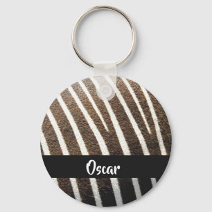 Porte-clés Impression de peau Zebra