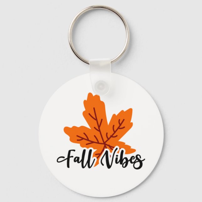 Porte-clés Impression de vitrines d'automne simples (Recto)
