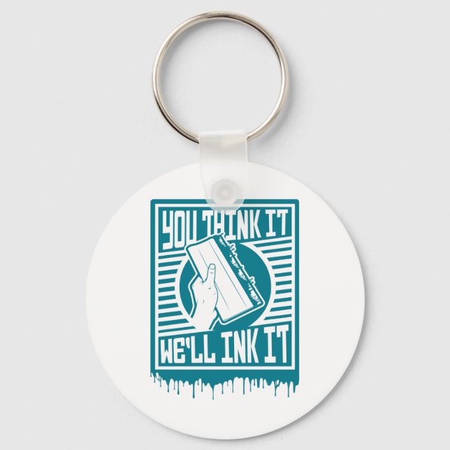 Porte-clés Impression d'écran Impression d'encre d'obéissance (Recto)