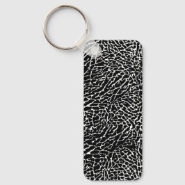 Porte-clés Impression d'éléphant noir et blanc