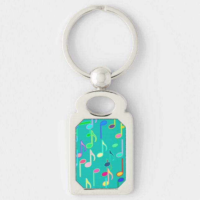 Porte-clés Impression musicale - turquoise, multi (Devant)
