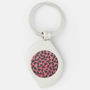 Porte-clés Impression noire et rouge dalmate