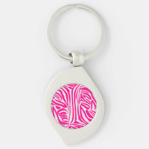 Porte-clés Impression zèbre rose