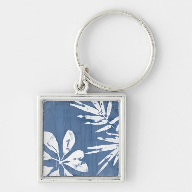 Porte-clés Impressions tropicales Indigo - Verdure tropicale (Devant)