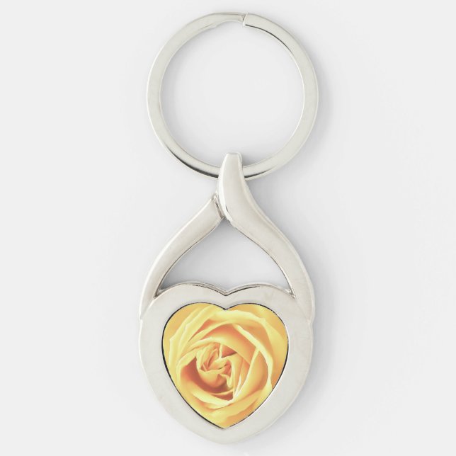 Porte-clés imprimé rose jaune (Devant)
