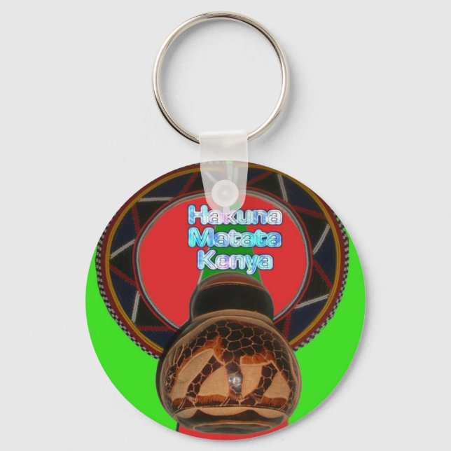 Porte-clés Imprimer Hakuna Matata Kenya Art (Recto)
