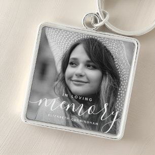 Porte-clés In Love Memory Memorial Modern Elegant Photo