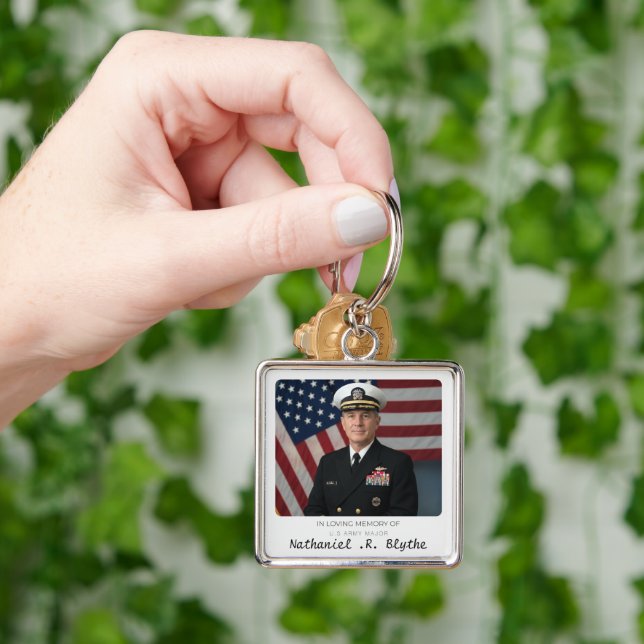 Porte-clés In Loving Memory Custom Photo Memorial Keepsake (main)