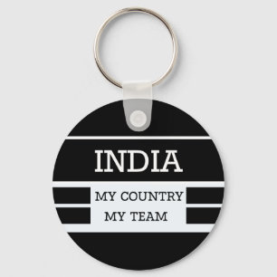Porte-clés Inde Mon Pays Mon Équipe Concept