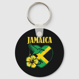 Porte-clés Indépendance Chemise Drapeau Jamaïcain Fleur Et Oi