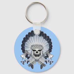 Porte-clés Indian Chief Skull