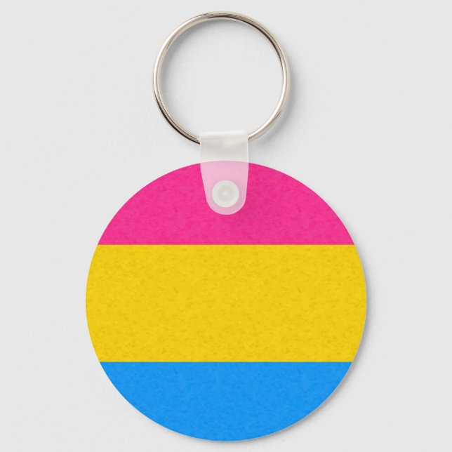Porte-clés Indicateur de fierté Pansexual Arrière - plan de c (Recto)