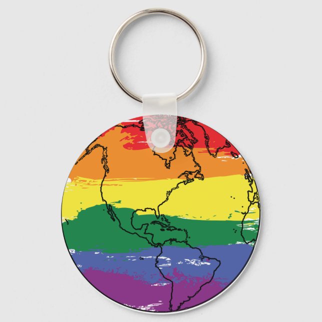 Porte-clés Indicateur mondial LGBTQ+ (Recto)