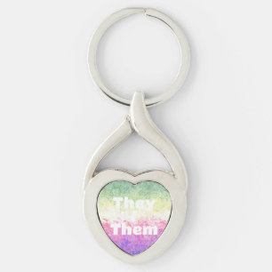 Porte-clés Indicateur Pronoun Genderdoe Pride personnalisable