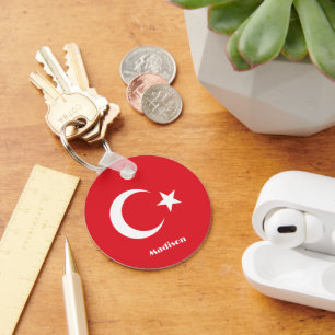 Porte-clés Indicateur Turquie de nom personnalisé