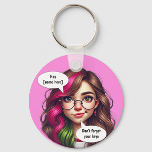 Porte-clés 🗝 Indie’s Cheeky Smirk - Personnalisé
