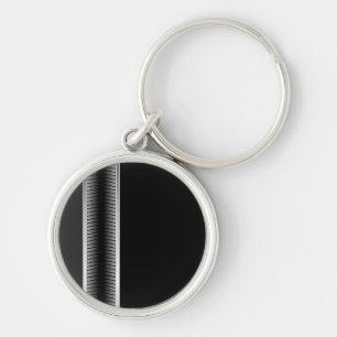 Porte-clés industriel argent et noir