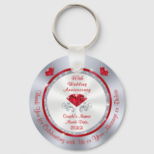 Porte-clés Inexpensive, 40th Anniversary Party Favors