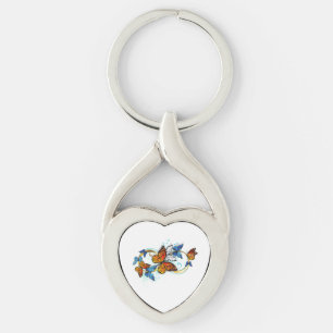 Porte-clés Infinité de papillons monarques
