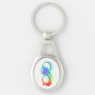 Porte-clés Infinity avec Rainbow Jellyfish