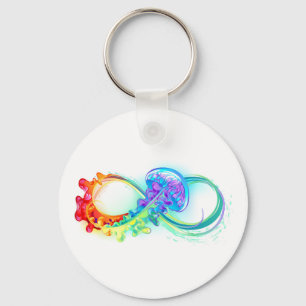 Porte-clés Infinity avec Rainbow Jellyfish