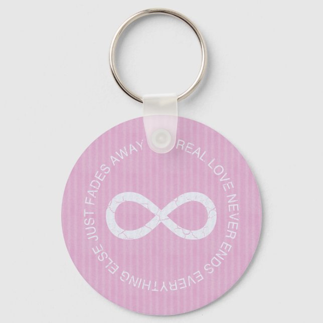 Porte-clés Infinity Love rose (Recto)