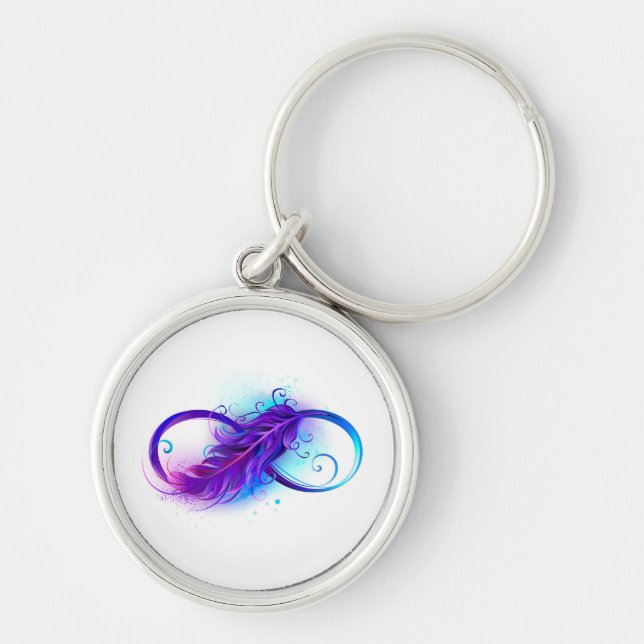 Porte-clés Infinity with purple feather (Devant)