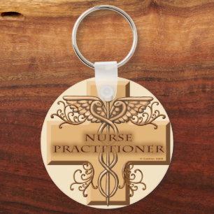 Porte-clés Infirmier praticien Cross Caduceus