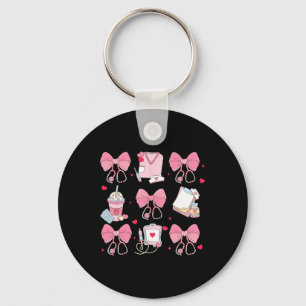 Porte-clés Infirmière à noeud papillon Coquette de la Saint-V