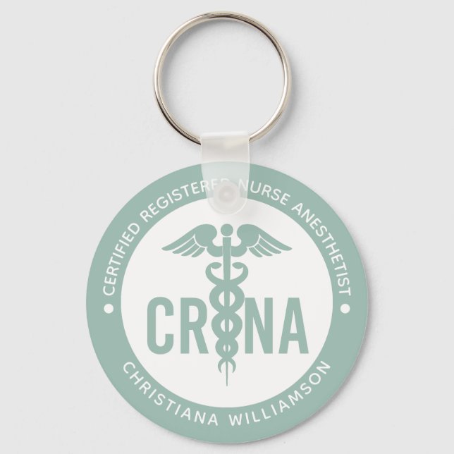Porte-clés Infirmière anesthésiste certifiée CRNA personnalis (Recto)
