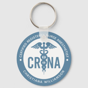 Porte-clés Infirmière anesthésiste certifiée CRNA personnalis