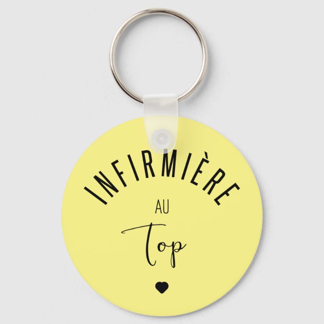 Porte-clés Infirmière au sommet (Recto)