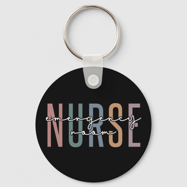 Porte-clés Infirmière de salle d'urgence RN Futurs infirmiers (Recto)