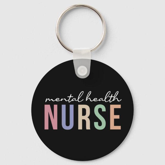 Porte-clés Infirmière en santé mentale Cadeaux pour infirmièr (Recto)