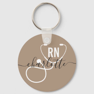 Porte-clés Infirmière inscrite à la RN personnalisée