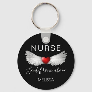 Porte-clés Infirmière personnalisée Médicale Red Heart Lov