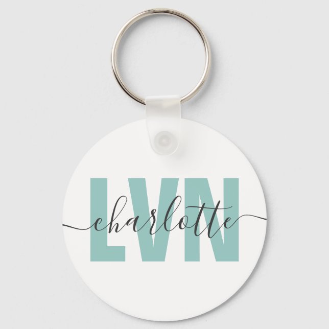 Porte-clés Infirmière professionnelle Chic LVN personnalisée (Recto)