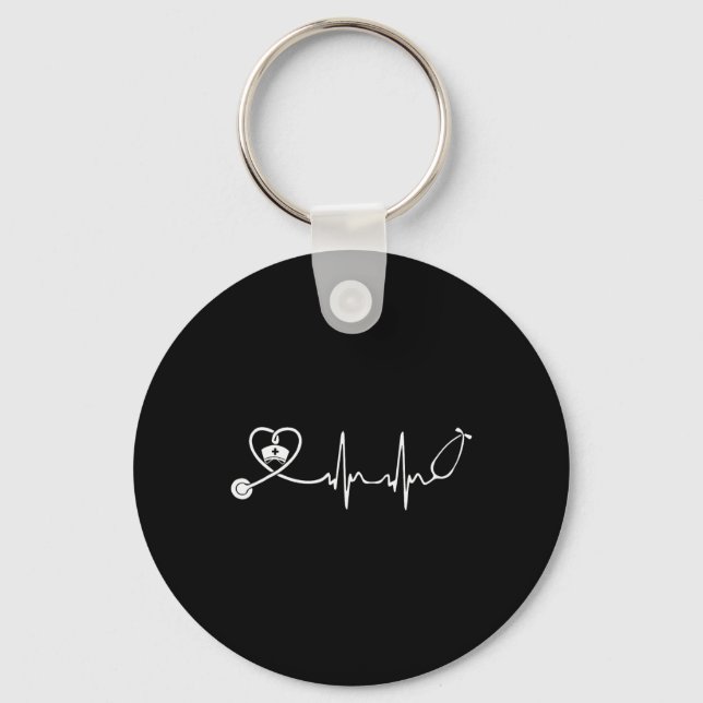 Porte-clés Infirmière Stethoscope Heartbeat Nurse Week 2025 (Recto)