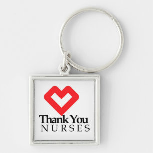 Porte-clés Infirmières Mercis Coeur rouge