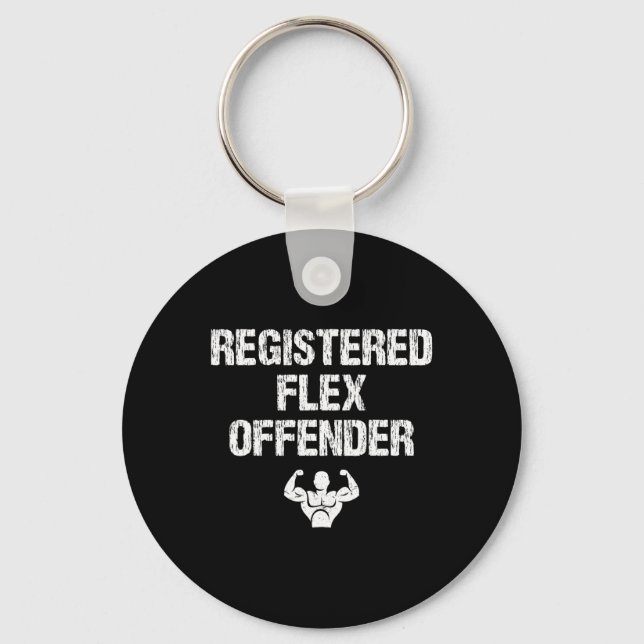 Porte-clés Infraction Flex enregistrée Drôle Bodybuilding Wor (Recto)