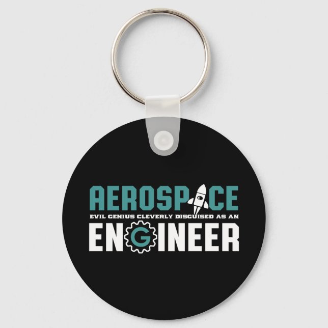 Porte-clés Ingénieur Geek amusant Génie aérospatial Major (Recto)