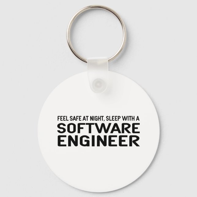 Porte-clés Ingénieur logiciel drôle (Recto)