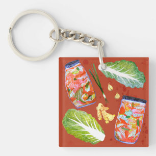 Porte-clés Ingrédients KIMCHI Nourriture coréenne épicée